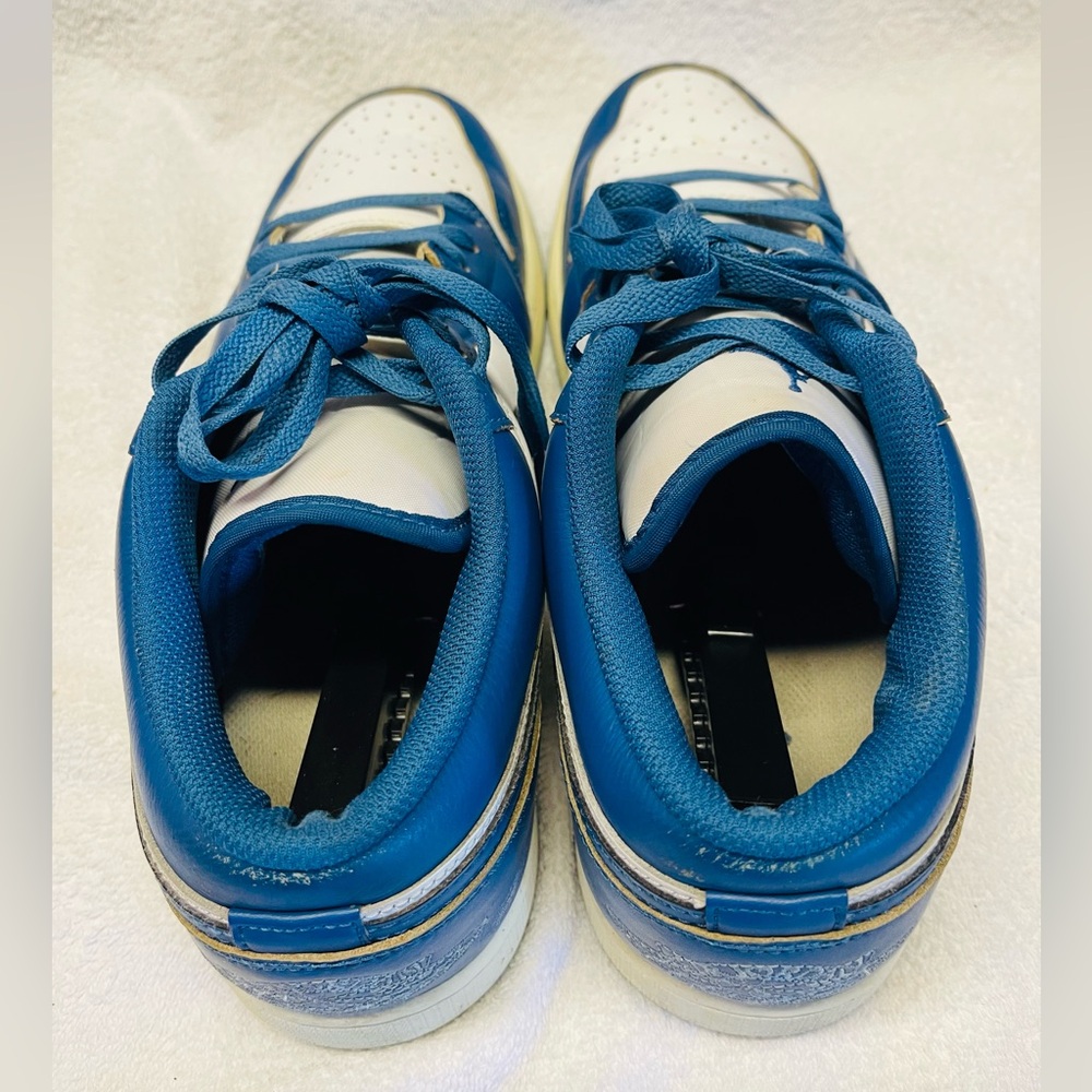 Nike GS Air Jordan1 Low SE Industrial Blue White Mens 12.5 - Picture 5 of 9